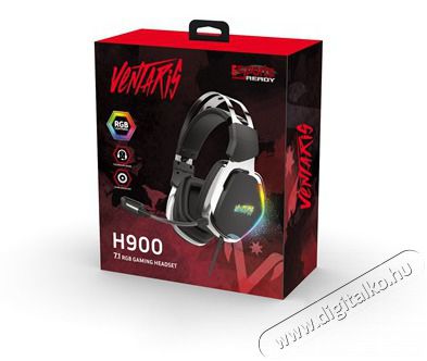 VENTARIS H900 RGB 7.1 Fekete-ez&uuml;st gamer headset Audio-Video / Hifi / Multim&eacute;dia - F&uuml;l &eacute;s Fejhallgat&oacute;k - Fejhallgat&oacute; mikrofonnal / headset - 389899