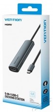 Vention 5in1 USB-C Docking Station Iroda &eacute;s sz&aacute;m&iacute;t&aacute;stechnika - Notebook kieg&eacute;sz&iacute;tő - USB hub / eloszt&oacute; - 538049