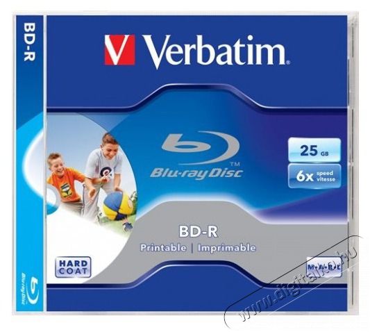 VERBATIM BRV-6N BD-R nyomtathat&oacute; norm&aacute;l tokos Blu-Ray lemez Audio-Video / Hifi / Multim&eacute;dia - CD / DVD / Blu-Ray / Multim&eacute;dia k&eacute;sz&uuml;l&eacute;k - Kieg&eacute;sz&iacute;tő - 386145