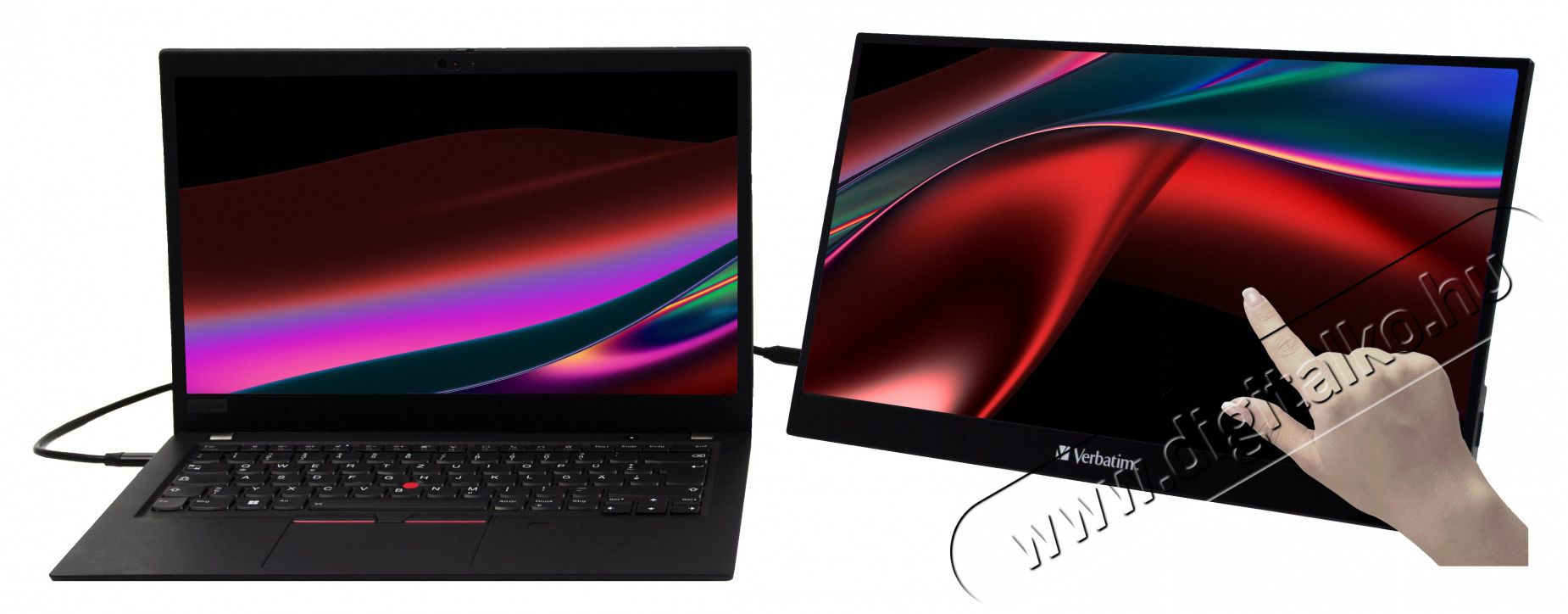 VERBATIM 49592 15,6 PMT-15 FHD IPS HDMI/USB-C fekete f&eacute;m bor&iacute;t&aacute;s&uacute; &eacute;rintők&eacute;pernyős monitor Iroda &eacute;s sz&aacute;m&iacute;t&aacute;stechnika - Monitor - &Eacute;rintők&eacute;pernyős monitor - 507922
