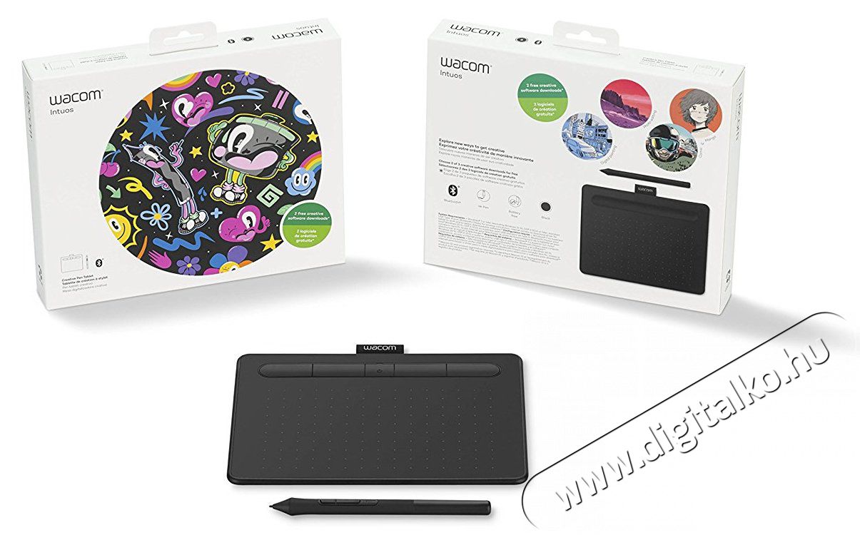 Wacom Intuos S digit&aacute;lis rajzt&aacute;bla (CTL-4100K-N) - fekete Iroda &eacute;s sz&aacute;m&iacute;t&aacute;stechnika - Digitaliz&aacute;l&oacute; eszk&ouml;z - Digitaliz&aacute;l&oacute; t&aacute;bla - 337703