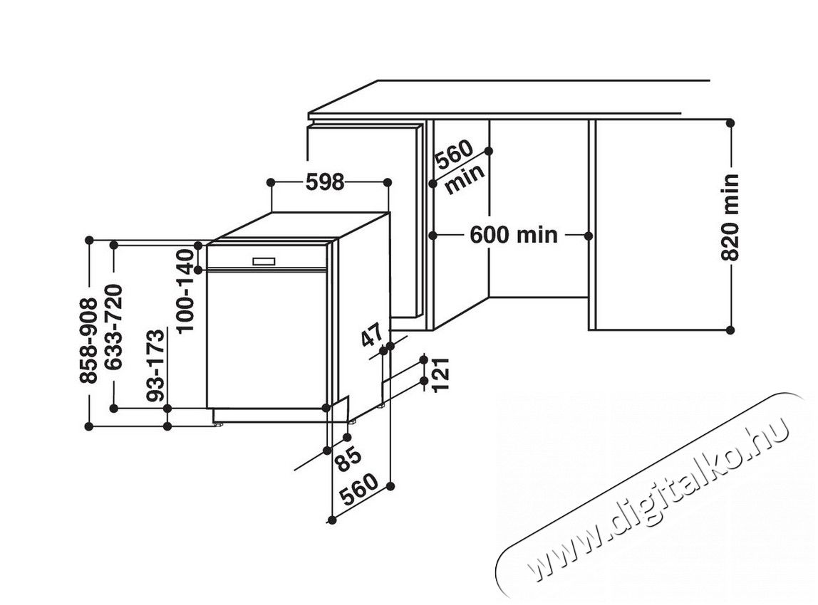 Whirlpool WBC 3C26 X mosogat&oacute;g&eacute;p Konyhai term&eacute;kek - Mosogat&oacute;g&eacute;p - Norm&aacute;l (60cm) be&eacute;p&iacute;thető mosogat&oacute;g&eacute;p - 307463