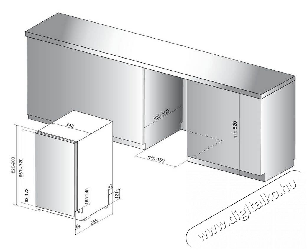 Whirlpool WSIC 3M27 C be&eacute;p&iacute;thető mosogat&oacute;g&eacute;p Konyhai term&eacute;kek - Mosogat&oacute;g&eacute;p - Keskeny (45cm-ig) be&eacute;p&iacute;thető mosogat&oacute;g&eacute;p - 348500