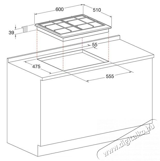 Whirlpool GMT6422AN be&eacute;p&iacute;thető g&aacute;zfőzőlap Konyhai term&eacute;kek - S&uuml;tő-főzőlap, tűzhely (be&eacute;p&iacute;thető) - G&aacute;zfőzőlap (be&eacute;p&iacute;thető) - 367112