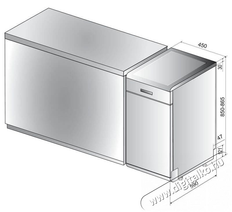 Whirlpool WSFO 3O23 PF X mosogat&oacute;g&eacute;p Konyhai term&eacute;kek - Mosogat&oacute;g&eacute;p - Keskeny (45cm-ig) szabadon&aacute;ll&oacute; mosogat&oacute;g&eacute;p - 348225