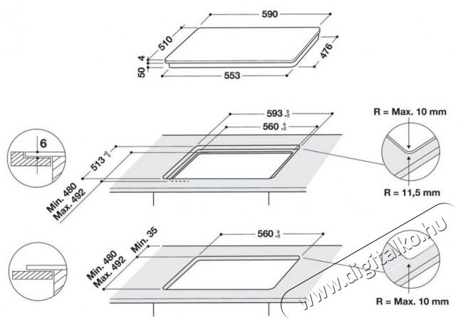 Whirlpool WF S7560 NE be&eacute;p&iacute;thető indukci&oacute;s főzőlap Konyhai term&eacute;kek - S&uuml;tő-főzőlap, tűzhely (be&eacute;p&iacute;thető) - Indukci&oacute;s főzőlap (be&eacute;p&iacute;thető) - 362530