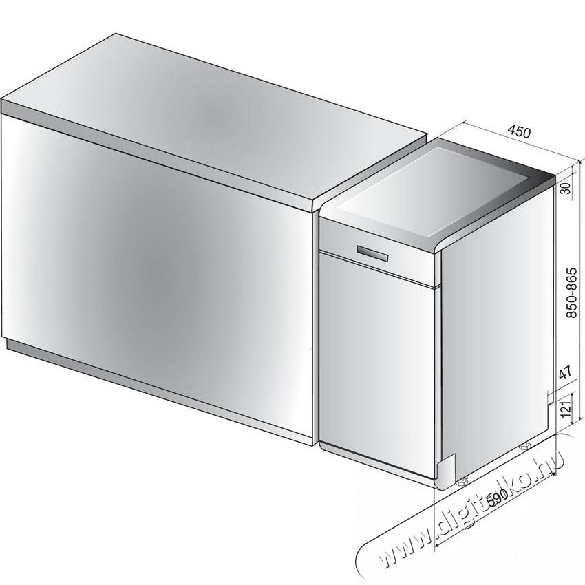 Whirlpool WSFO 3O23 PF keskeny mosogat&oacute;g&eacute;p - feh&eacute;r Konyhai term&eacute;kek - Mosogat&oacute;g&eacute;p - Keskeny (45cm-ig) szabadon&aacute;ll&oacute; mosogat&oacute;g&eacute;p - 348498