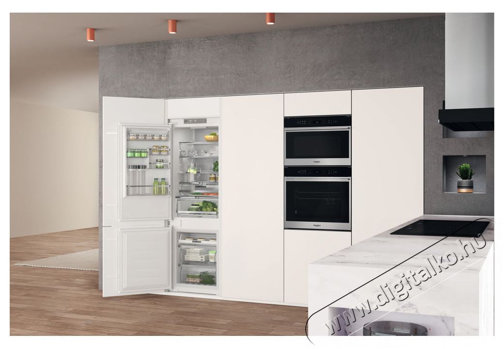 Whirlpool WHC18 T573 HŰTŐ BE&Eacute;P&Iacute;THETŐ ALULFAGYASZT&Oacute;S Konyhai term&eacute;kek - Hűtő, fagyaszt&oacute; (be&eacute;p&iacute;thető) - Alulfagyaszt&oacute;s kombin&aacute;lt hűtő - 372665