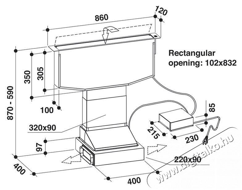 Whirlpool WDO 93F B K Munkapultba &eacute;p&iacute;thető p&aacute;raelsz&iacute;v&oacute; Konyhai term&eacute;kek - P&aacute;raelsz&iacute;v&oacute; - Pultba &eacute;p&iacute;thető - 381800