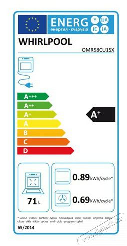 Whirlpool OMR58CU1SX be&eacute;p&iacute;thető elektromos s&uuml;tő Konyhai term&eacute;kek - S&uuml;tő-főzőlap, tűzhely (be&eacute;p&iacute;thető) - S&uuml;tő (be&eacute;p&iacute;thető) - 473629
