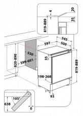 Whirlpool WBUL021 HŰTŐ BE&Eacute;P&Iacute;THETŐ EGYAJT&Oacute;S Konyhai term&eacute;kek - Hűtő, fagyaszt&oacute; (be&eacute;p&iacute;thető) - Egyajt&oacute;s hűtő - 502917