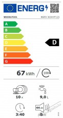 Whirlpool WSFO 3O34 PF mosogat&oacute;g&eacute;p Konyhai term&eacute;kek - Mosogat&oacute;g&eacute;p - Keskeny (45cm-ig) szabadon&aacute;ll&oacute; mosogat&oacute;g&eacute;p - 348226