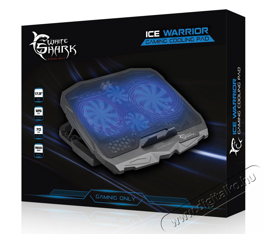 White Shark CP-25 Ice Warior notebook hűtőpad Iroda &eacute;s sz&aacute;m&iacute;t&aacute;stechnika - Notebook kieg&eacute;sz&iacute;tő - Egy&eacute;b notebook kieg&eacute;sz&iacute;tő - 325134