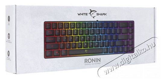 White Shark GK-2201B-US RONIN-B fekete membr&aacute;n gamer billentyűzet Iroda &eacute;s sz&aacute;m&iacute;t&aacute;stechnika - Billentyűzet / billentyűzet szett - Vezet&eacute;kes - 456608
