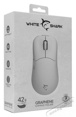 White Shark GRAPHENE WS GM-5014W 6200dpi feh&eacute;r gamer eg&eacute;r Iroda &eacute;s sz&aacute;m&iacute;t&aacute;stechnika - Eg&eacute;r - Vezet&eacute;kes eg&eacute;r - 498096