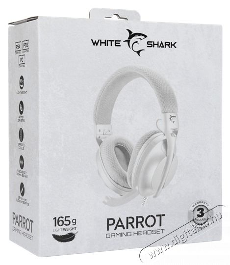 White Shark WS GH-2440W/G PARROT-W/G feh&eacute;r-sz&uuml;rke gamer headset Audio-Video / Hifi / Multim&eacute;dia - F&uuml;l &eacute;s Fejhallgat&oacute;k - Fejhallgat&oacute; mikrofonnal / headset - 507764