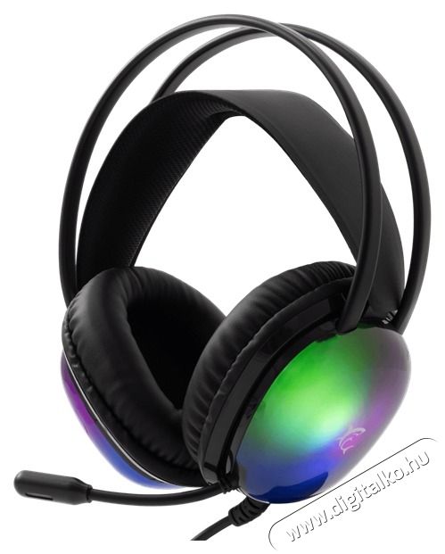 White Shark WS GH-2444B PEACOCK-B fekete gamer headset Audio-Video / Hifi / Multim&eacute;dia - F&uuml;l &eacute;s Fejhallgat&oacute;k - Fejhallgat&oacute; mikrofonnal / headset - 507766