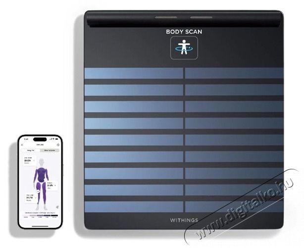 WITHINGS Body Scan fekete szem&eacute;lym&eacute;rleg Sz&eacute;ps&eacute;g&aacute;pol&aacute;s / Eg&eacute;szs&eacute;g - M&eacute;rleg - Szem&eacute;ly m&eacute;rleg - 502562