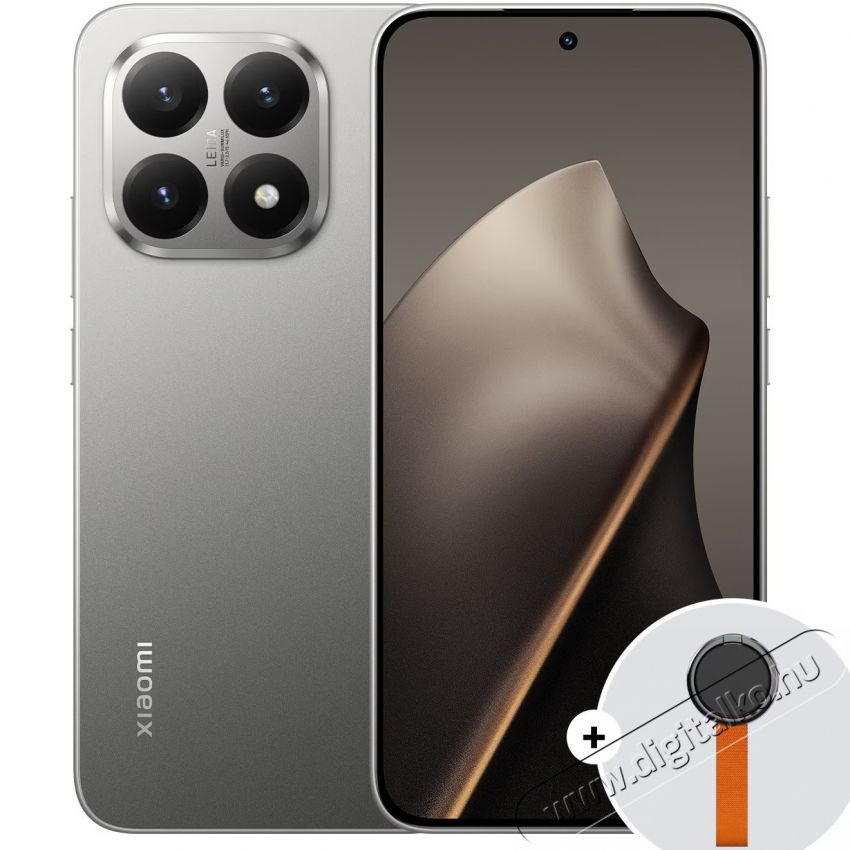 Xiaomi 15T mobiltelefon, 12GB RAM, 256GB ROM, 5G, Sz&uuml;rke + Woven Strap Ring Stand Mobil / Kommunik&aacute;ci&oacute; / Smart - Okostelefon - Android - 534729