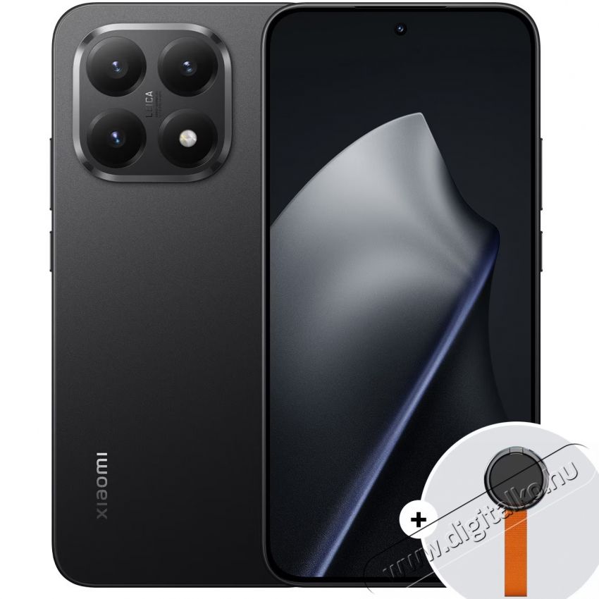Xiaomi 15T mobiltelefon, 12GB RAM, 512GB ROM, 5G, Fekete + Woven Strap Ring Stand Mobil / Kommunik&aacute;ci&oacute; / Smart - Okostelefon - Android - 534727