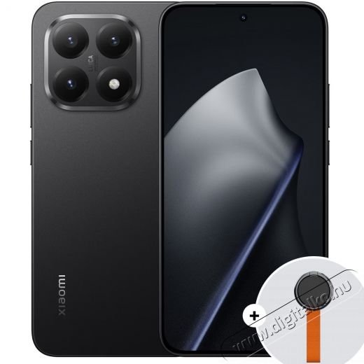 Xiaomi 15T mobiltelefon, 12GB RAM, 512GB ROM, 5G, Fekete + Woven Strap Ring Stand Mobil / Kommunik&aacute;ci&oacute; / Smart - Okostelefon - Android - 534727