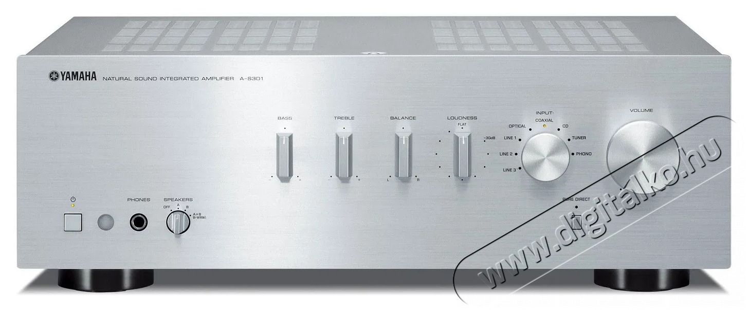 Yamaha A-S301 sztere&oacute; erős&iacute;tő, ez&uuml;st Audio-Video / Hifi / Multim&eacute;dia - Hifi - Sztere&oacute; - Sztere&oacute; erős&iacute;tő - 511562