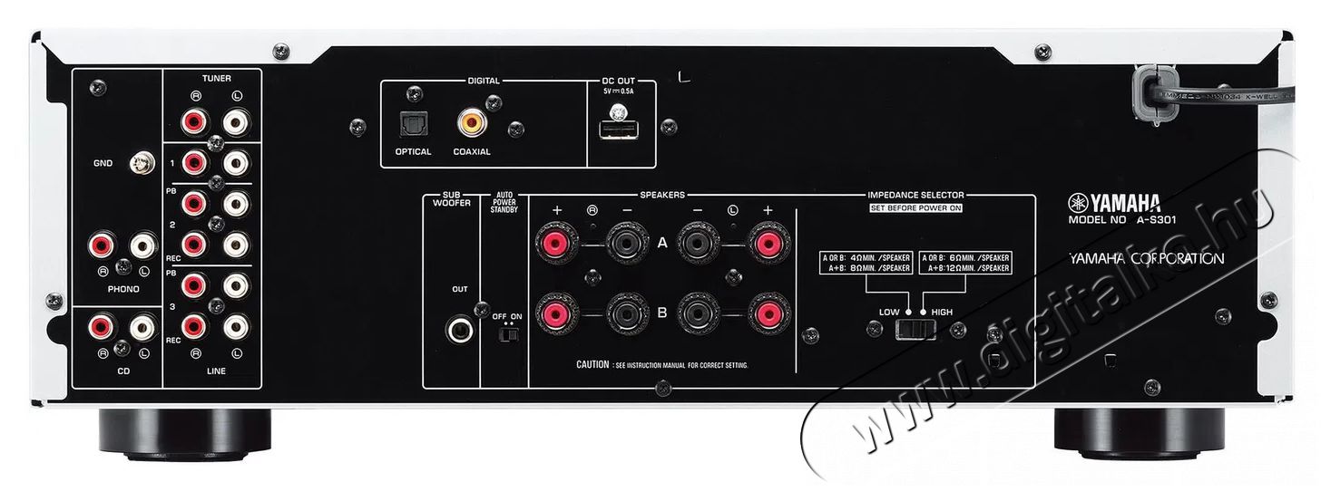 Yamaha A-S301 sztere&oacute; erős&iacute;tő, ez&uuml;st Audio-Video / Hifi / Multim&eacute;dia - Hifi - Sztere&oacute; - Sztere&oacute; erős&iacute;tő - 511562