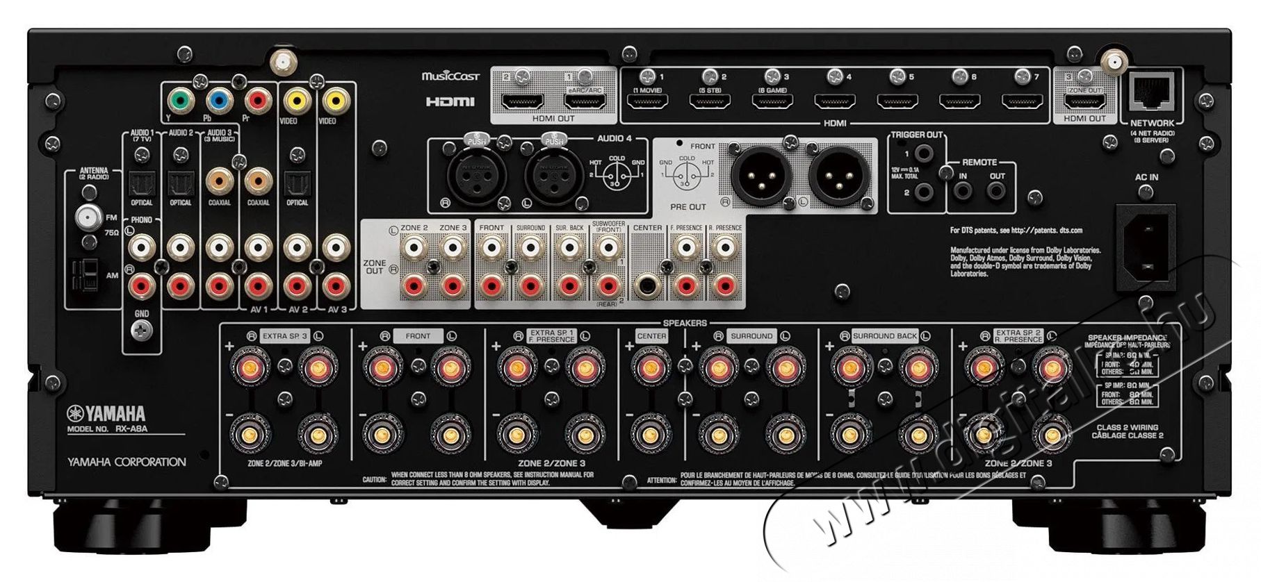 Yamaha RX-A8A Black Audio-Video / Hifi / Multim&eacute;dia - H&aacute;zimozi - H&aacute;zimozi erős&iacute;tő - 530410