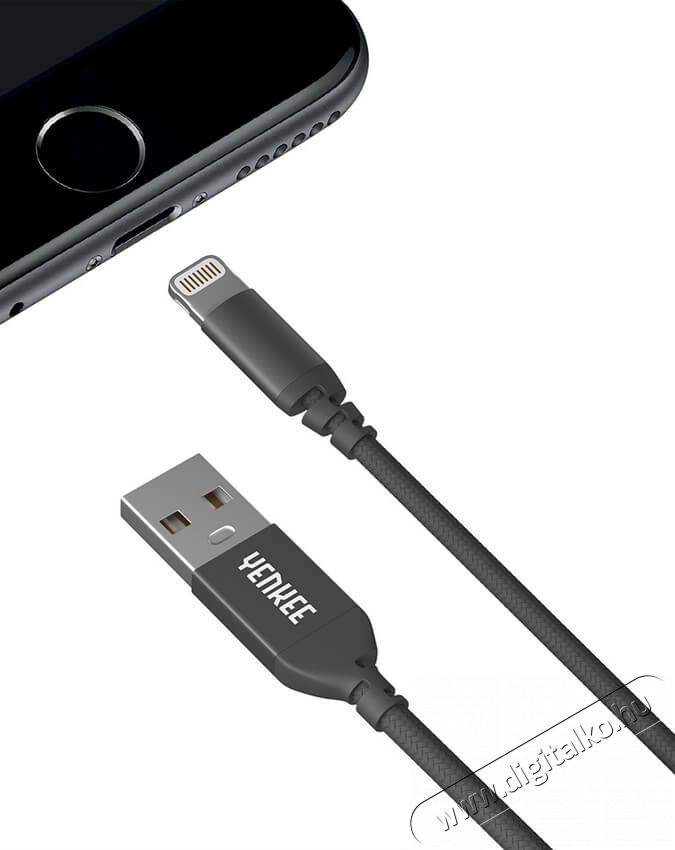 Yenkee YCU 611 BK Lightning adat- &eacute;s t&ouml;ltők&aacute;bel - fekete Mobil / Kommunik&aacute;ci&oacute; / Smart - Mobiltelefon kieg&eacute;sz&iacute;tő / tok - K&aacute;bel / &aacute;talak&iacute;t&oacute; - 341277