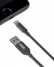 Yenkee YCU 611 BK Lightning adat- &eacute;s t&ouml;ltők&aacute;bel - fekete Mobil / Kommunik&aacute;ci&oacute; / Smart - Mobiltelefon kieg&eacute;sz&iacute;tő / tok - K&aacute;bel / &aacute;talak&iacute;t&oacute; - 341277