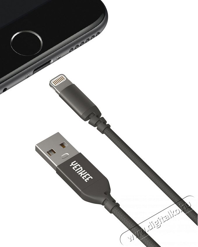 Yenkee YCU 612 BK Lightning adat- &eacute;s t&ouml;ltők&aacute;bel - fekete Mobil / Kommunik&aacute;ci&oacute; / Smart - Mobiltelefon kieg&eacute;sz&iacute;tő / tok - K&aacute;bel / &aacute;talak&iacute;t&oacute; - 349401