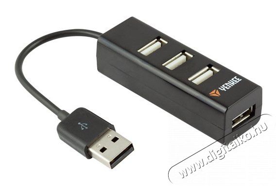 Yenkee YHB 4001BK USB HUB - fekete Iroda &eacute;s sz&aacute;m&iacute;t&aacute;stechnika - Notebook kieg&eacute;sz&iacute;tő - USB hub / eloszt&oacute; - 275062