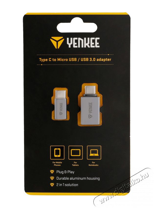 Yenkee YTC 021 Micro USB/USB C &eacute;s USB/USB C adapter Tv kieg&eacute;sz&iacute;tők - K&aacute;bel / csatlakoz&oacute; - Csatlakoz&oacute; / eloszt&oacute; / &aacute;talak&iacute;t&oacute; - 349430