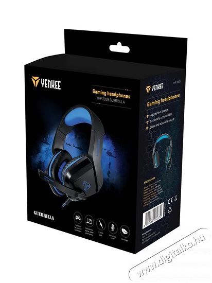 Yenkee YHP 3005 Guerrilla Gaming fejhallgat&oacute; Audio-Video / Hifi / Multim&eacute;dia - F&uuml;l &eacute;s Fejhallgat&oacute;k - Fejhallgat&oacute; mikrofonnal / headset - 352077