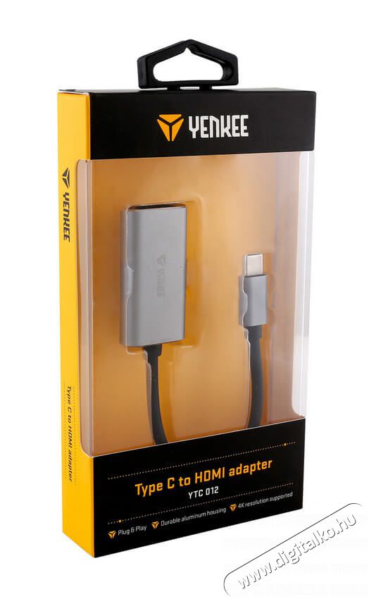 Yenkee YTC 012 USB C / HDMI adapter Tv kieg&eacute;sz&iacute;tők - K&aacute;bel / csatlakoz&oacute; - Csatlakoz&oacute; / eloszt&oacute; / &aacute;talak&iacute;t&oacute; - 349429
