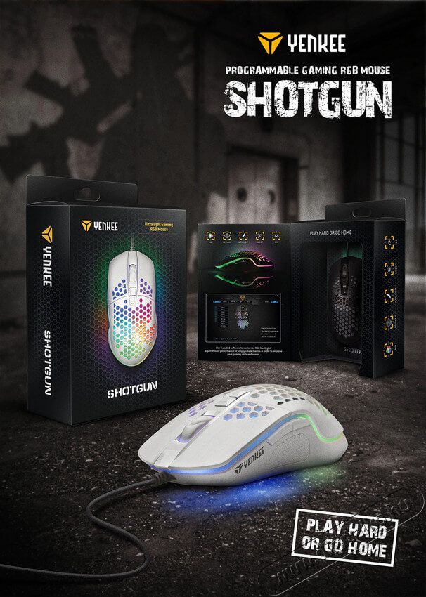 Yenkee YMS 3030WE SHOTGUN Gamer eg&eacute;r - feh&eacute;r Iroda &eacute;s sz&aacute;m&iacute;t&aacute;stechnika - Eg&eacute;r - Vezet&eacute;kes eg&eacute;r - 367259