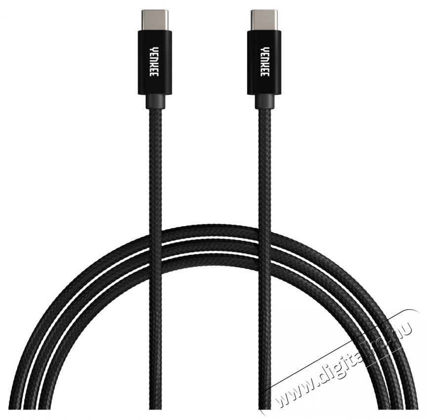 Yenkee YCU C102 BK k&aacute;bel USB C-C 2.0/ 2m Tv kieg&eacute;sz&iacute;tők - K&aacute;bel / csatlakoz&oacute; - USB k&aacute;bel - 400823