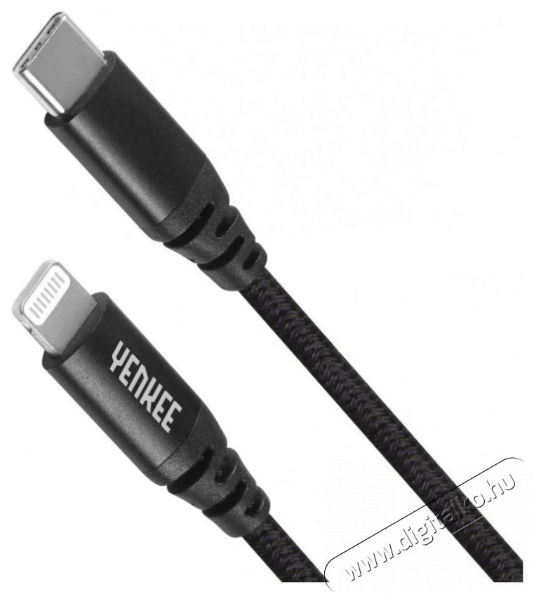 Yenkee YCU 631 MFi BK USB C/lightning 1m Mobil / Kommunik&aacute;ci&oacute; / Smart - Mobiltelefon kieg&eacute;sz&iacute;tő / tok - K&aacute;bel / &aacute;talak&iacute;t&oacute; - 400815