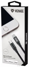 Yenkee YCU 631 MFi BK USB C/lightning 1m Mobil / Kommunik&aacute;ci&oacute; / Smart - Mobiltelefon kieg&eacute;sz&iacute;tő / tok - K&aacute;bel / &aacute;talak&iacute;t&oacute; - 400815