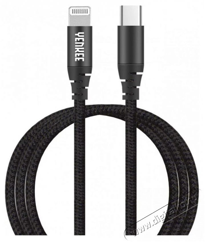 Yenkee YCU 631 MFi BK USB C/lightning 1m Mobil / Kommunik&aacute;ci&oacute; / Smart - Mobiltelefon kieg&eacute;sz&iacute;tő / tok - K&aacute;bel / &aacute;talak&iacute;t&oacute; - 400815