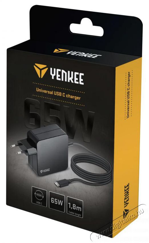 Yenkee YAU C65 Charger USB C 65W Mobil / Kommunik&aacute;ci&oacute; / Smart - Mobiltelefon kieg&eacute;sz&iacute;tő / tok - H&aacute;l&oacute;zati-, aut&oacute;s t&ouml;ltő - 400793