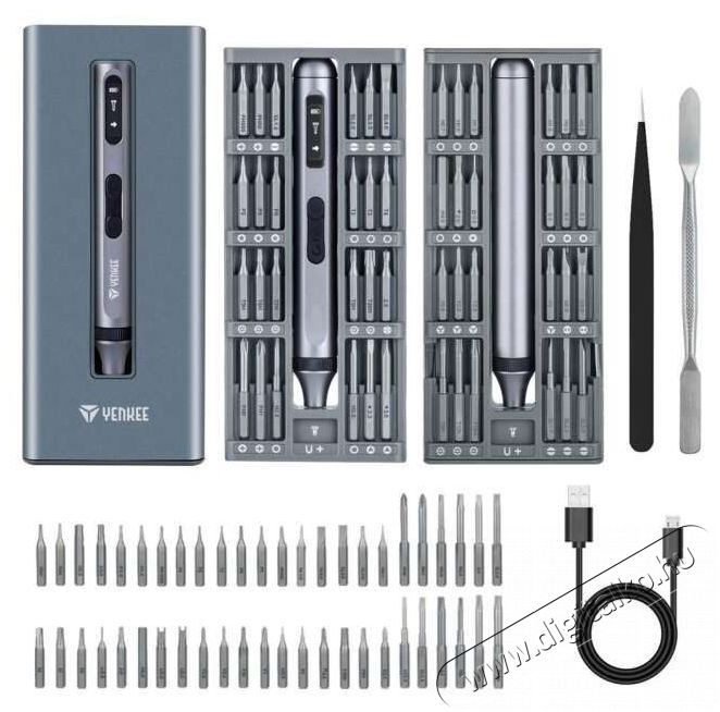 Yenkee YPT 01 El. screwdriver with bits H&aacute;ztart&aacute;s / Otthon / K&uuml;lt&eacute;r - Szersz&aacute;m - Csavarh&uacute;z&oacute; / kulcs / f&uacute;r&oacute; / szersz&aacute;m k&eacute;szlet - 494106