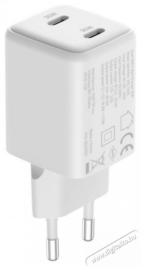 Yenkee YAC G35D VOLT Charger 2x18W GaN Mobil / Kommunik&aacute;ci&oacute; / Smart - Mobiltelefon kieg&eacute;sz&iacute;tő / tok - H&aacute;l&oacute;zati-, aut&oacute;s t&ouml;ltő - 495009