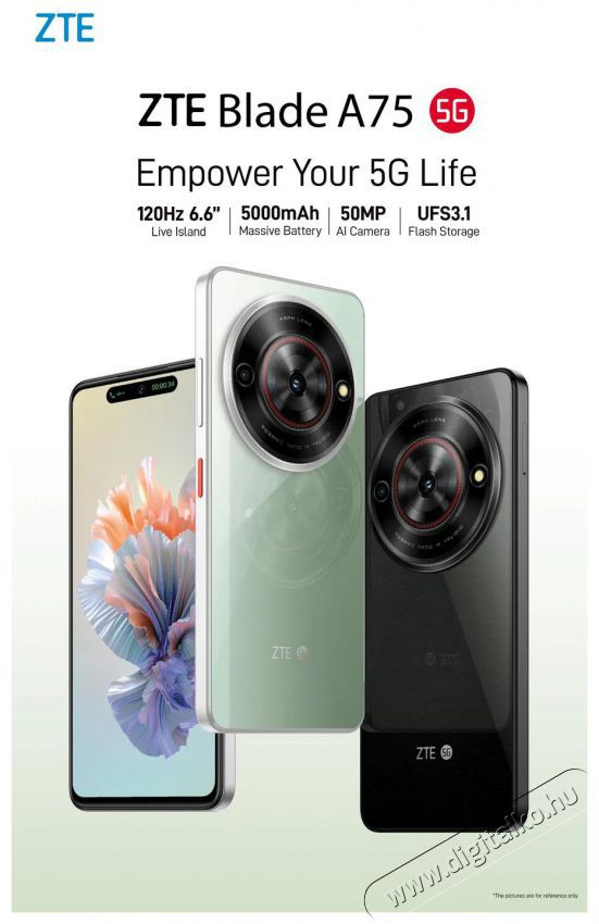 ZTE Blade A75 5G 4GB/128GB Green Mobil / Kommunik&aacute;ci&oacute; / Smart - Okostelefon - Android - 528390