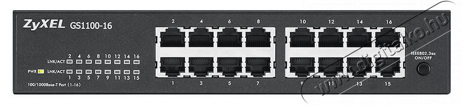 Zyxel GS1100-16 v3 16port 10/100/1000Mbps LAN Switch Iroda &eacute;s sz&aacute;m&iacute;t&aacute;stechnika - H&aacute;l&oacute;zat - Switch - 392884