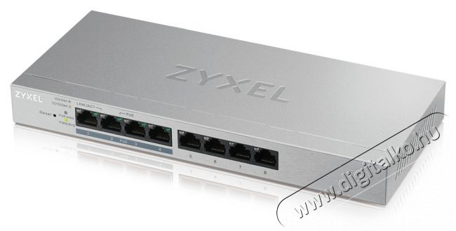 Zyxel GS1200-8HPv2 8port GbE LAN PoE (60W) web Menedzselhető asztali switch Iroda &eacute;s sz&aacute;m&iacute;t&aacute;stechnika - H&aacute;l&oacute;zat - Switch - 392880